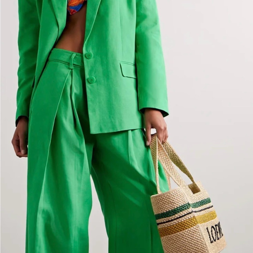 Anthropologie Farm Rio Lyocell and Cotton blend Oversized Blazer - Picture 3 of 12